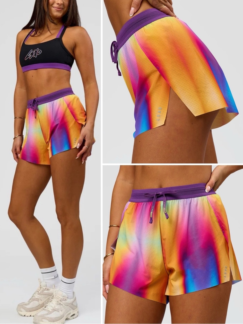 LSKD Accelerate 3" High-Rise Running Short Radiate Print / XS NWT NEW WITH TAGS